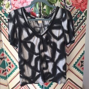 Michael Kors grey and black v-neck